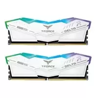 TeamGroup Delta RGB 32GB (2X16GB) DDR5 PC5-51200C40 6400MHz Dual Channel Kit - White