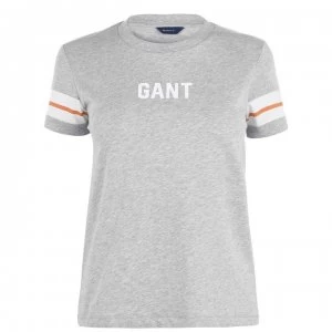 Gant Block Stripe T Shirt - 94 LIGHT GREY