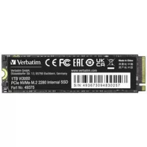 Verbatim Vi3000 1TB NVMe/PCIe M.2 internal SSD PCIe NVMe 3.0 x4 Retail 49375