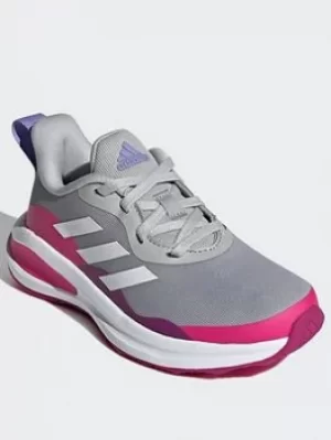adidas Fortarun Lace Running Shoes, Grey/White/Pink, Size 5