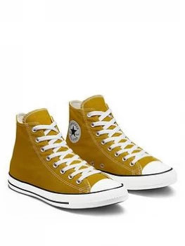 Converse All Star Canvas Color Hi - Yellow, Yellow, Size 7, Women