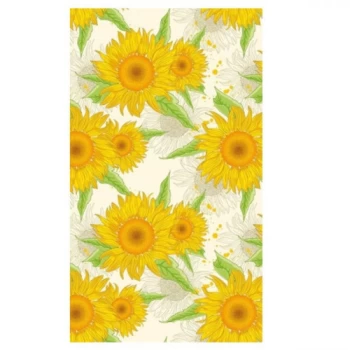 Duni Sunflower Dunisilk Table Cover - 138 x 220cm - Single