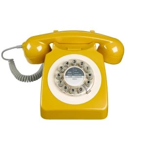 Wild and Wolf 1960s Design 746 Corded Telephone - Mustard