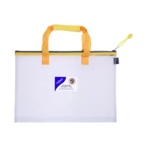 EVA Mesh High Capacity Project Zippa Bag A4 405x280mm Yellow 15873