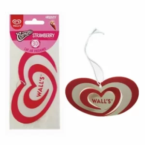 Airpure Walls 3D Paper Love Heart Cornetto Strawberry Car Air Freshener (Case Of 12)