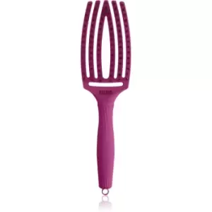 Olivia Garden Fingerbrush ThinkPink Flat Brush Bright Pink 1 pc