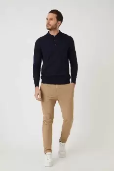 Mens Skinny Fit Stone Chino Trousers