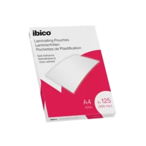 Ibico Self Adhesive A4 Laminating Pouches 250 Micron Crystal Clear (Pack 100)