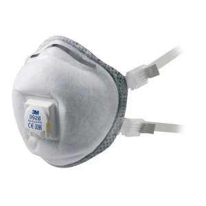 3M 9928 Cool Flow Welding Fume Valved Reusable Respirators FFP2 Classification White Pack of 10