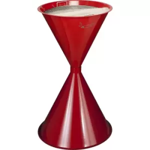 VAR Conical pedestal ashtray, sheet steel, powder coated, flame red