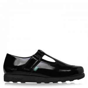 Kickers Fragma T Bar Junior Girls Shoes - Black