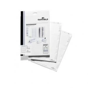 Durable Badgemaker insert sheets 90x60mm 180 inserts Pack of 20