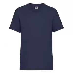 Fruit Of The Loom Childrens/Kids Unisex Valueweight Short Sleeve T-Shirt (7-8) (Navy)