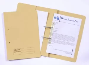 Guildhall Spring Pocket Transfer File Foolscap 420gsm Yellow (Pack 25)