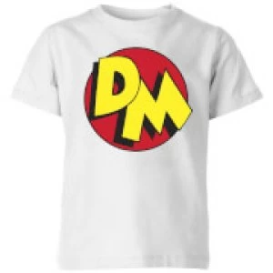 Danger Mouse DM Logo Kids T-Shirt - White - 7-8 Years - White