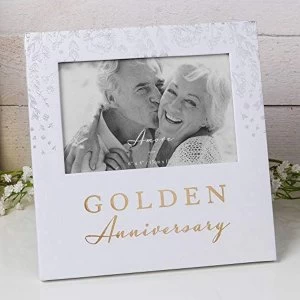 6" x 4" - Amore By Juliana Photo Frame - Golden Anniversary