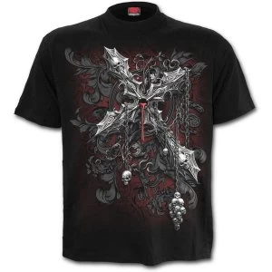Cross of Darkness Mens Small T-Shirt - Black