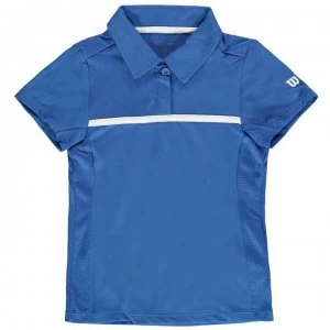 Wilson Polo Shirt Junior Girls - New Blue