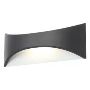 Zinc STROUD 6W LED Outdoor Up and Down Wall Light Black