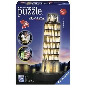 Ravensburger Leaning Tower of Pisa - Night Edition 216 Piece 3D Jigsaw Puzzle
