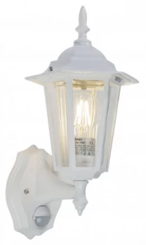 Wickes White PIR Wall Lantern - 60W