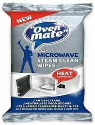Oven Mate Microwave Steam Clean Wipes - 25 Pack