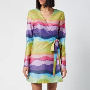 Never Fully Dressed Womens Rainbow Mini Zsa Zsa Wrap - Multi - UK 10
