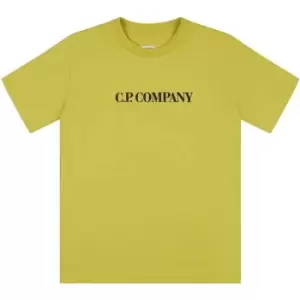 CP COMPANY Junior Graphic Logo T-Shirt - Yellow