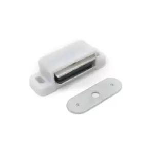 GTV Magnetic Catches Cabinet Cupboard Catch 3-4kg Pull - White, Pack of 5