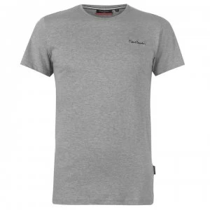Pierre Cardin Plain T Shirt Mens - Grey Marl