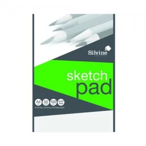Silvine Drawing Pad Acid Free Cartridge Paper 50 Sheets A4 474