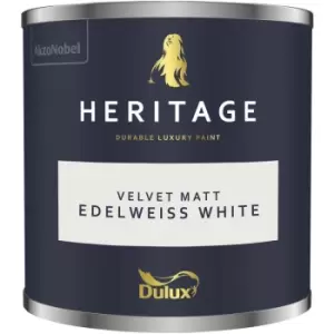 Dulux Heritage Velvet Matt Edelweiss White Matt Emulsion Paint 125ml