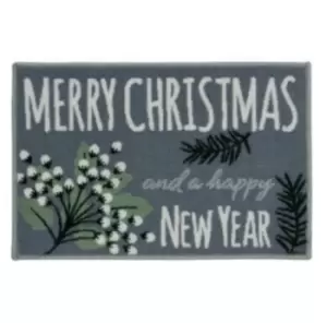 Christmas Indoor Washable Door Mat 40 x 60cm - Merry Christmas - TJ Hughes
