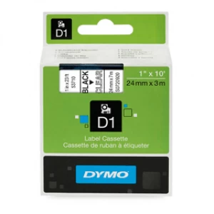 Dymo 53710 Black on Clear Label Tape 24mm x 7m