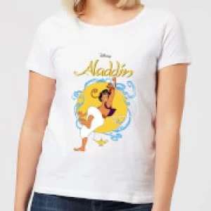 Disney Aladdin Rope Swing Womens T-Shirt - White - XL
