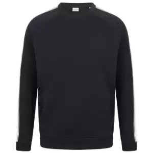 Skinni Fit Unisex Contrast Raglan Sweatshirt (L) (Navy/White)