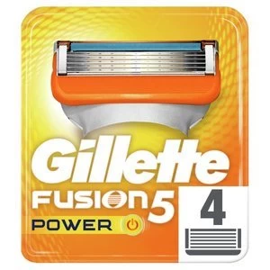 Gillette Fusion Power Mens Razor Blades 4 Count