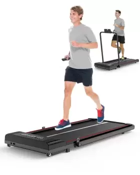 2-In-1 Home&Office Electric Treadmill,Walking Pad with Adjustable Armrest and LCD Monitor