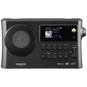 Sangean WFR-28BT Internet desk radio DAB+, FM WiFi, Bluetooth, AUX Battery charger, Spotify Black