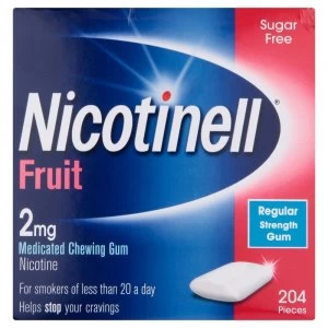 Nicotinell Gum 2 mg Fruit 204 Pieces