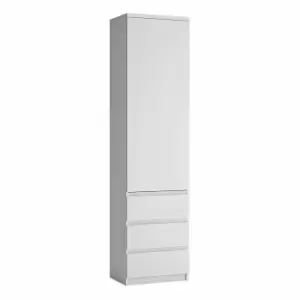 Fribo Narrow Cabinet with 3 Drawers, white