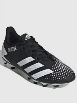 adidas Predator 20.4 Firm Ground Football Boots, Silver, Size 8, Men