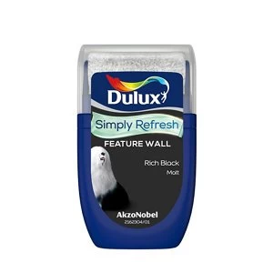 Dulux Simply Refresh Feature Wall Rich Black Matt Emulsion Paint 30ml