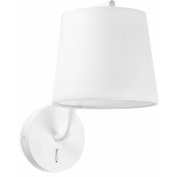 Faro Berni - 1 Light Indoor Wall Lamp White, E27
