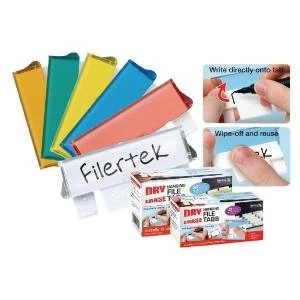 Cathedral Assorted Dry Erase Suspension File Tabs Pack of 50