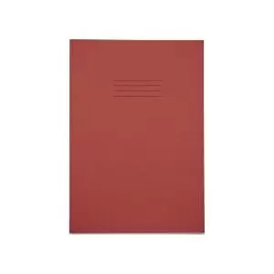 Rhino A4 Plus Exercise Book Red Ruled 80 page Pack 50 VDU080-200
