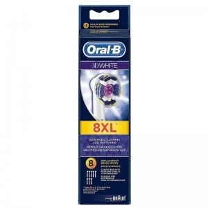 Oral B Pack of 8 3D White Brush heads