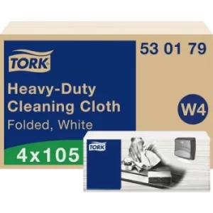 TORK Extra strong white cleaning cloths W4, multi-purpose, 4 x 105 sheets 530179 Number: 420 pc(s)