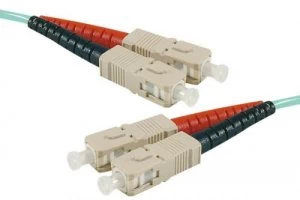 5m Fibre OM4 50 125 Aqua SCSC Cable
