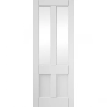 JELD-WEN Curated Deco White Primed 2 Light Clear Glazed Internal Door - 1981mm x 838mm (78 inch x 33 inch)
